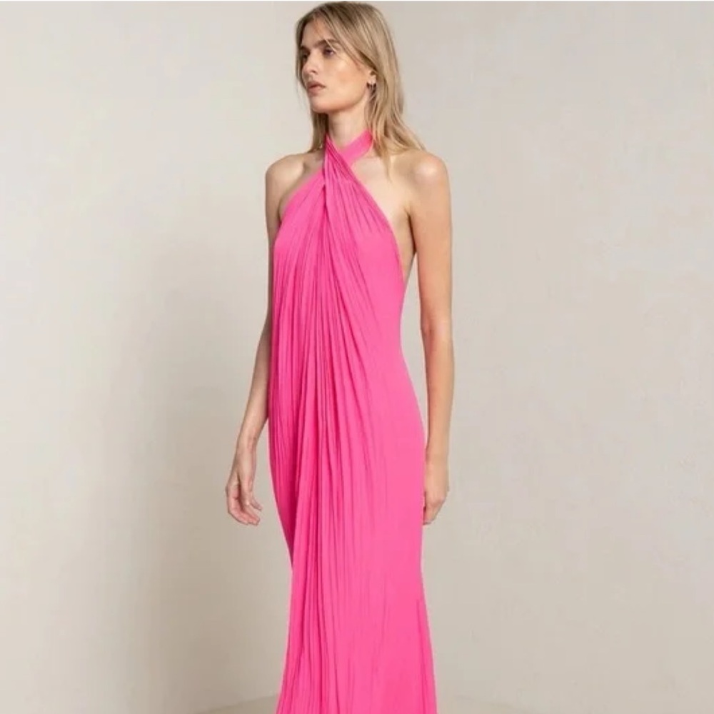 A.L.C. Twist Halter Neck Rio gown size 8 $695 retail - pre-loved